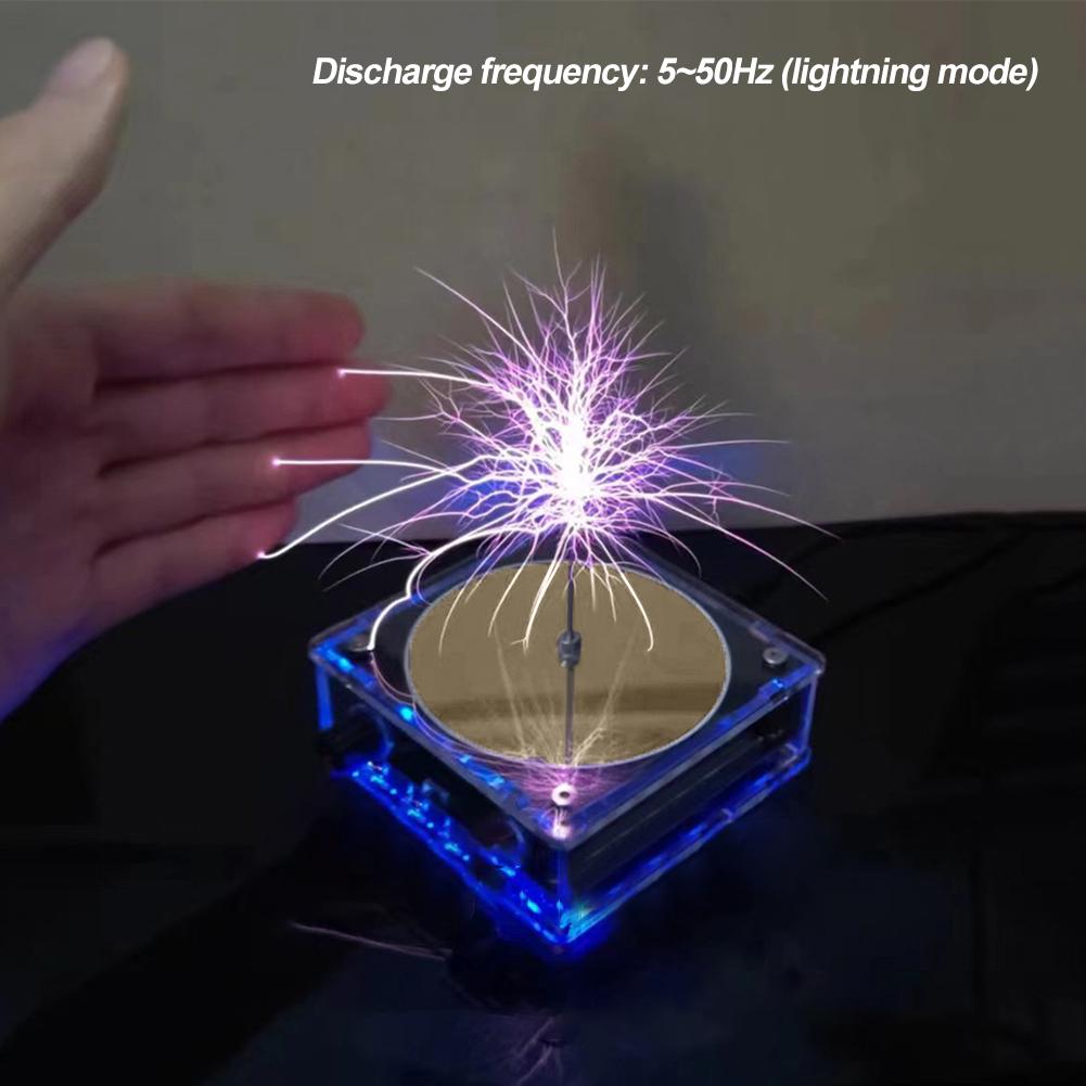 For Tesla Coil Speaker Bluetooth Music Wireless Transmission Voltage Pulse Electric Arc Generator Touchable Artificial Spark