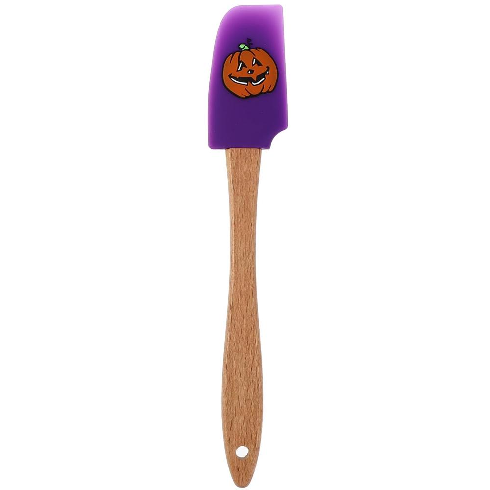 

Halloween Wooden Handle Silicone Scraper Cream Spatula Pastry Baking Gadgets Kitchen Essentials Suitable for Home Baking