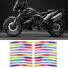 20Pcs Car Wheel Hub Sticker High Reflective Stripe Tape Luminous Warning Sticker