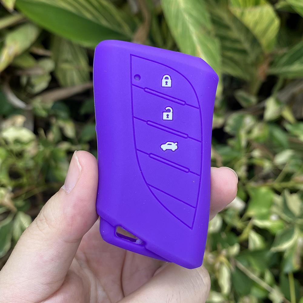 3 Button Silicone Car Key Protect Case Cover for Lexus NX200 LC GS RX300 ES IS LX RC UX260h LS500h LS500 LC500 LC500h Keychain