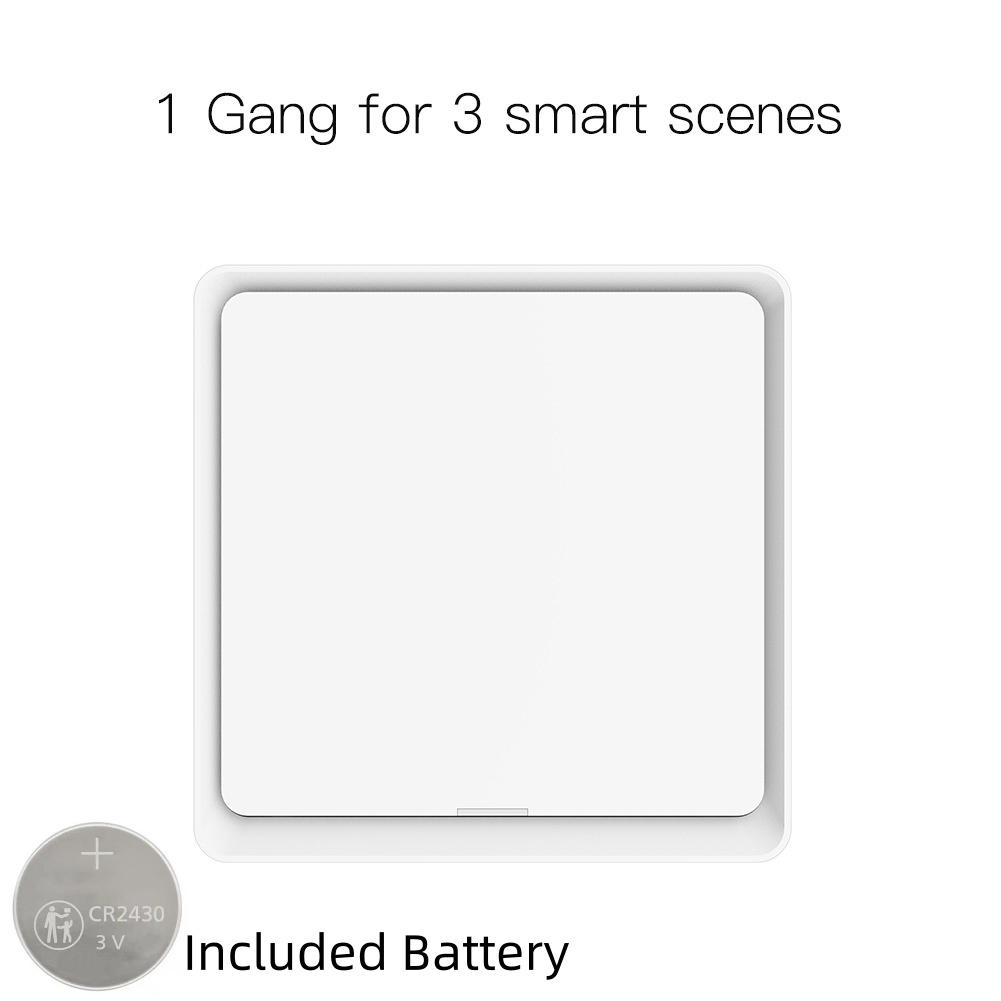 Moes ZigBee Wireless Scene Switch 12 Control Modes Handheld Push Button Setup Home Automation Scenario Tuya Smart Devices бежевый