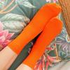 [2-set] Mayonnaise Vivid Color Plain Ribbed Mid-Length Socks Set