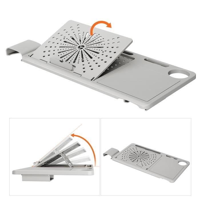 Poste de Travail Détachable - NEWTRAL - LAPD - Réglable - Pour Chaise Ergonomique - Gris