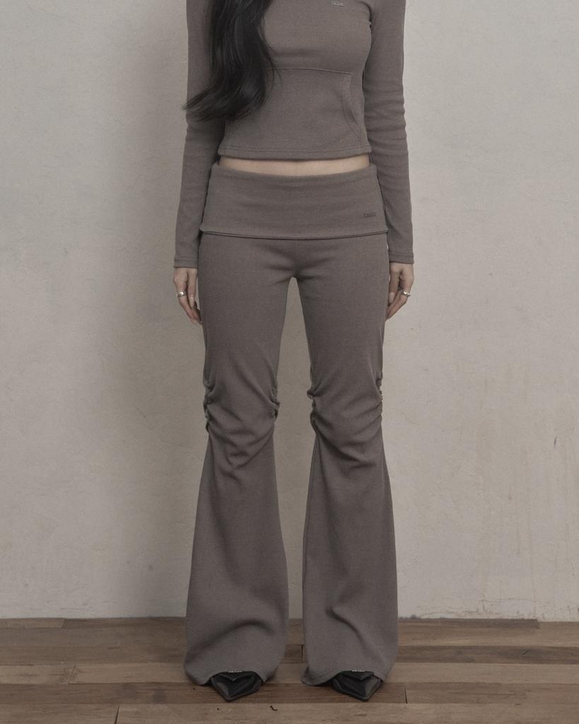 Kakipointeu Vintage Bootcut Pants (Brown)