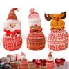 Drawstring Christmas Bags 3piece Cartoon Doll Containers Fabric Christmas Bags For Birthday Kids Holiday Wedding Party Candy
