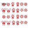 Classic Red White Christmas Ornaments 12/24/36 Pcs Candy Tree Decorations, Lollipop Picks for Tree, Country Style Fireplace Hanging Decor Ornaments,