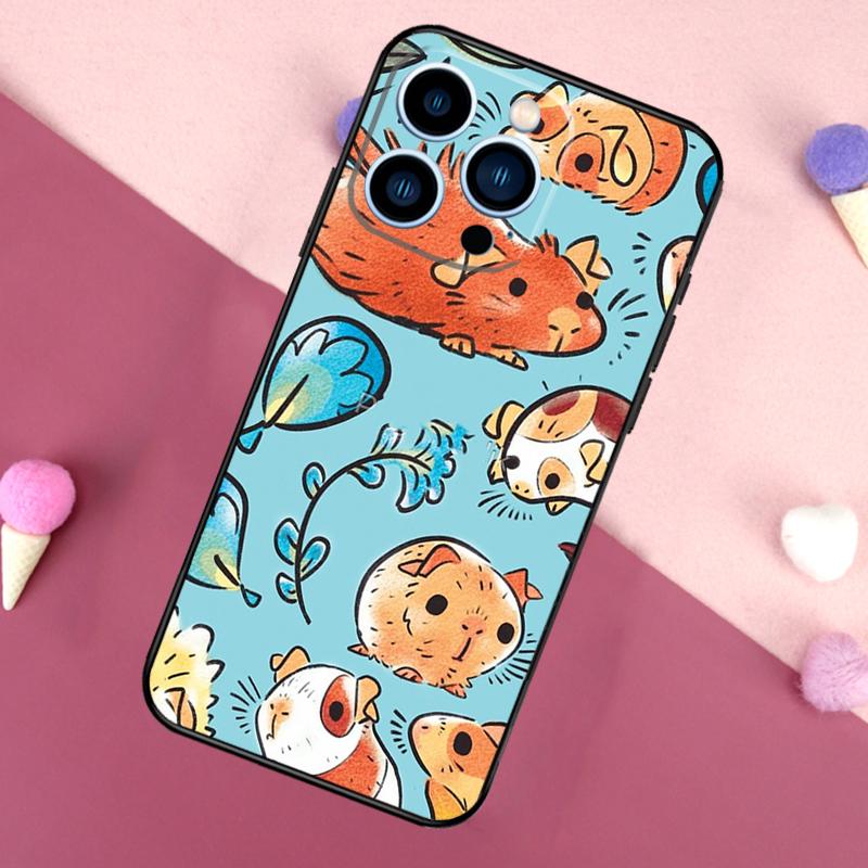 

Pattern Guinea Pig Cute Case For iPhone 16 15 Pro Max 11 12 13 Mini 14 15 Pro Max 16 Plus XR 16e Phone Back Cover iPhone 12 Pro