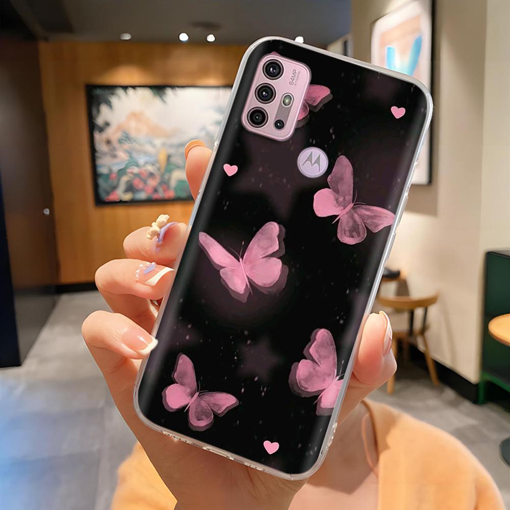 For Motorola Moto G10 G20 G30 Phone Case Cute Cartoon Painted Back Cover Soft Silicone Bumper For Moto G10 G20 G30 G60 G60s Capa