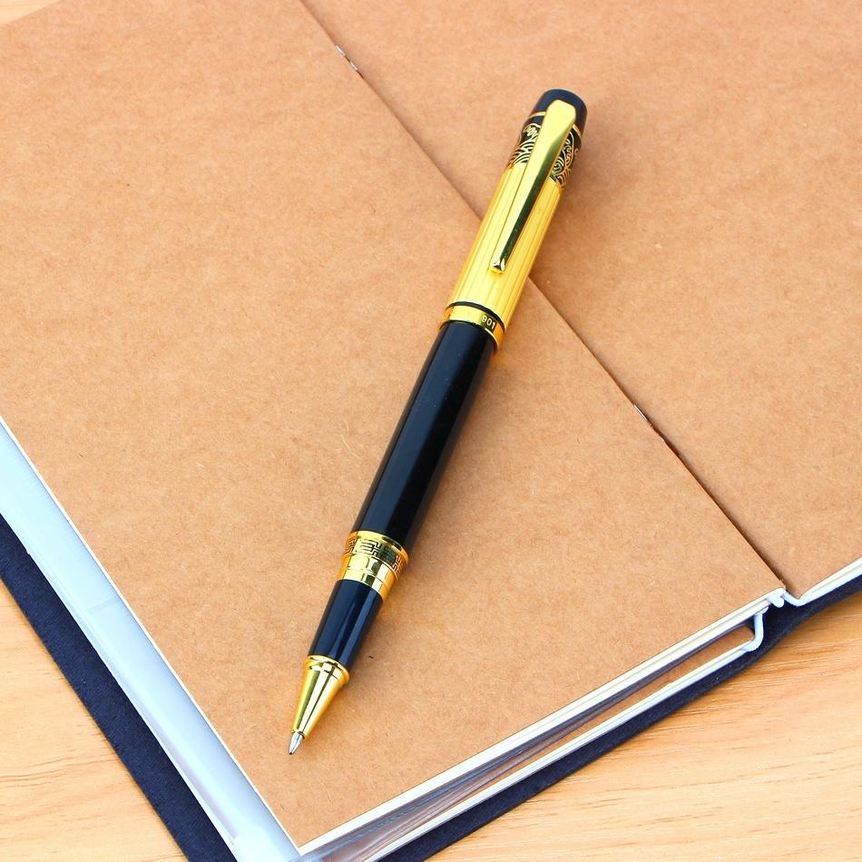 1PC 901 Penna con inchiostro in metallo per studenti, penna eterna per calligrafia, penna per ufficio