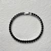 European & American Unisex Hip-Hop Luxury Zircon Tennis Bracelet - 4mm Ultra Flash Fashion Accessory
