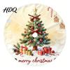 Holiday Tree Skirt Round Skirt 35.4" Christmas Vibrant Prints Mat with for Decorative Prop Photo
