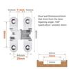 Hidden Gate Hinge Stainless Steel Invisible Door Hinges Concealed Barrel Wooden Box Silver