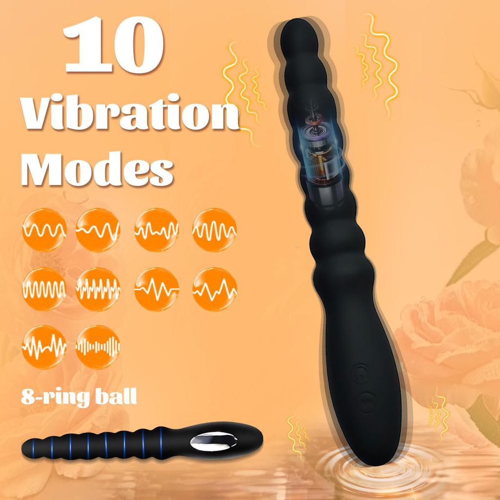 Silicone Bead Butt Plug & Anal Vibrator for Men and Women