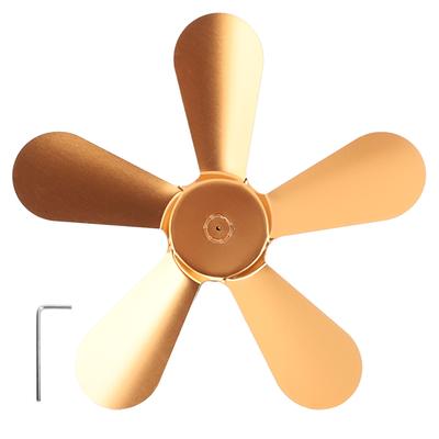 5 Blades Stove Fan Blade Aluminium Alloy Heat Powered Stove Fan Blades Replacement for Fireplace