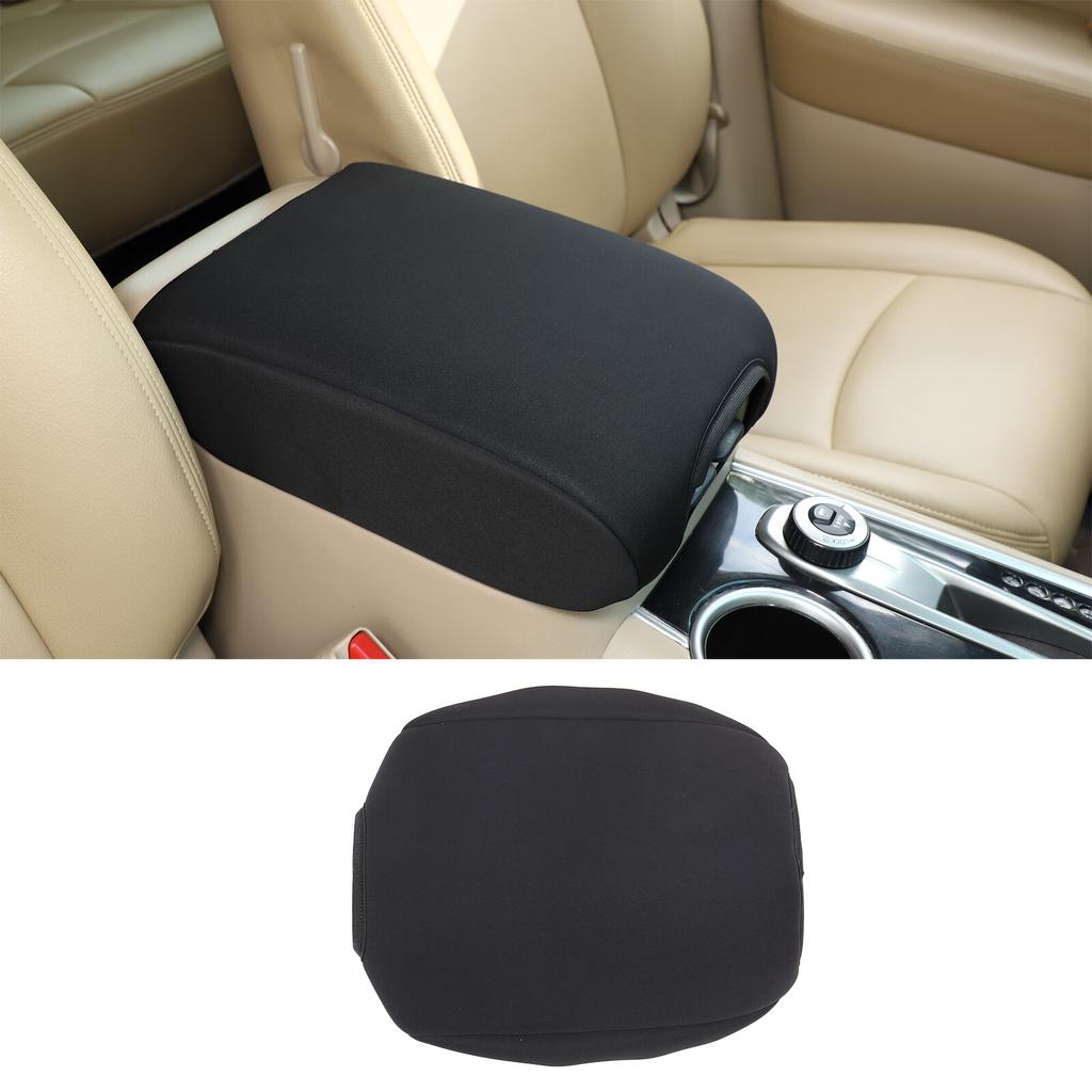 Black Cloth Center Console Armrest Box Panel Cover For Nissan Pathfinder 2013-18