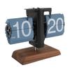 Digital Flip Desk Clock 12 Hours Battery Powered Retro Mechanical Auto Flip Down Clock with Wood