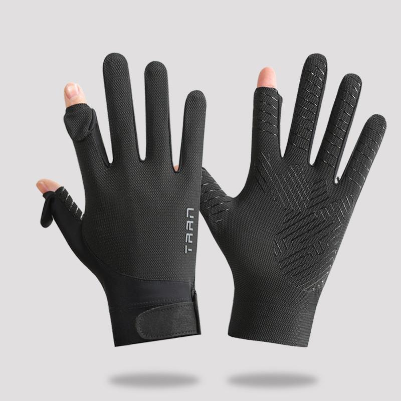

Mens Lightweight Uv Blocking Cycling Gloves With Antislip Grip For Summer Rides чорний