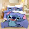 Home Textile Three-Piece Cartoon Purple Digital Printing Quilt Pillowcase Bedding