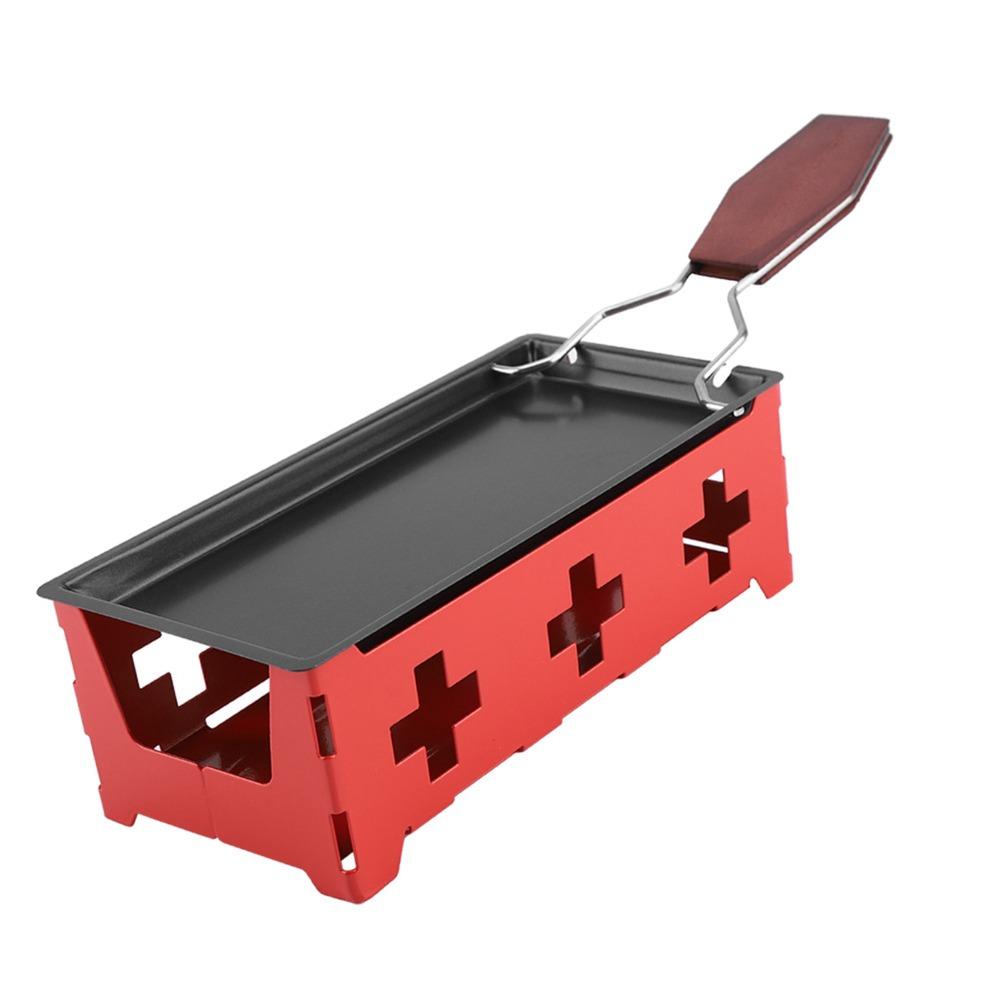 Carbon steel Portable Raclette Non-Stick Non-Stick Baking Tray Travel Outdoor Picnic