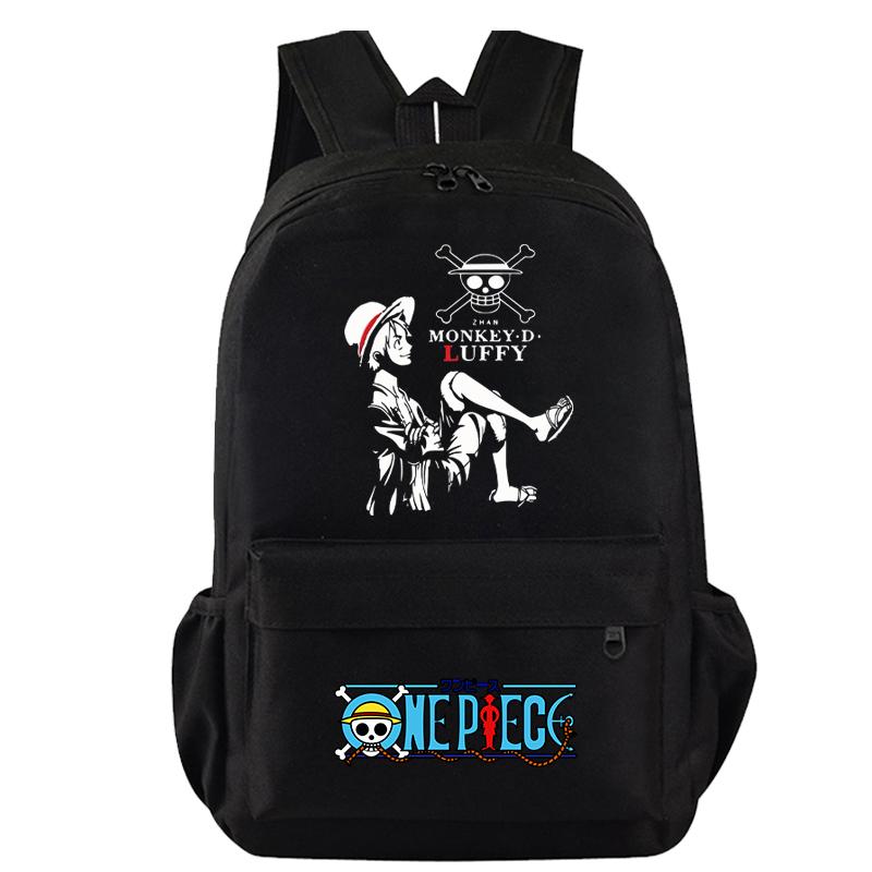 Anime One Piece Bag Large Capacity Sweet Soft Backpack for Boy Girl Children Teenager Back To School Bag Leisure Travel Bag College Canvas Bagpack