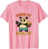 Trochu padne Trochu tlustý Vtipné Posilovna Roztomilý Panda Retro Tričko Fitness Sval Pug Vzpírání Pes Kreslené Tričko Novinka Dárek Y2k Bavlna
