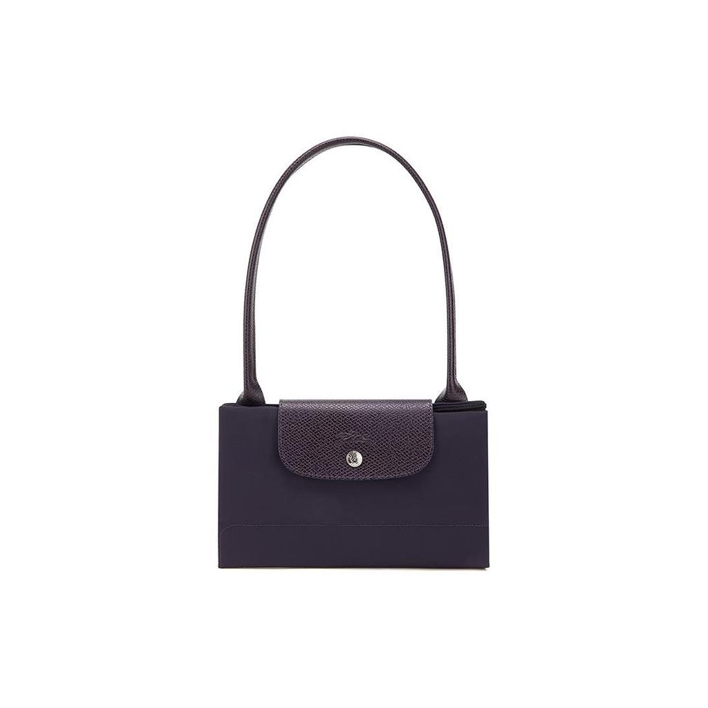 Longchamp Logo Snap Zipper Closure Solid Color Fabric Dumpling Bag Women Handbags Purple 1899919645