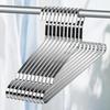 10PCS Adult Stainless Steel Clothes Hangers Heavy-Duty Non-Slip Pants Coats Drying Rack Wardrobe Storage Organizer