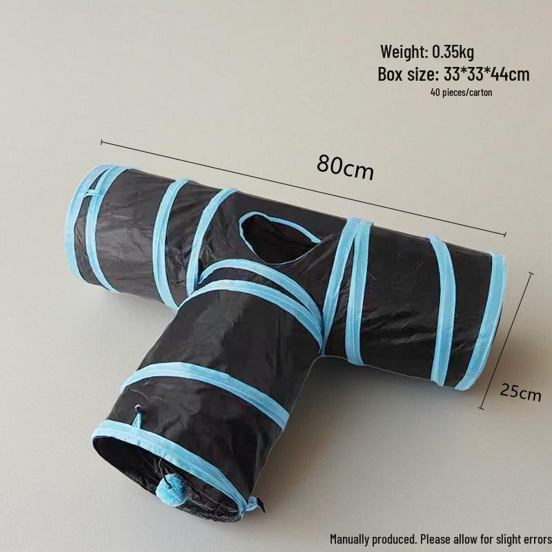 

Foldable Multi-Channel Cat Tunnel Toy for Self-Play