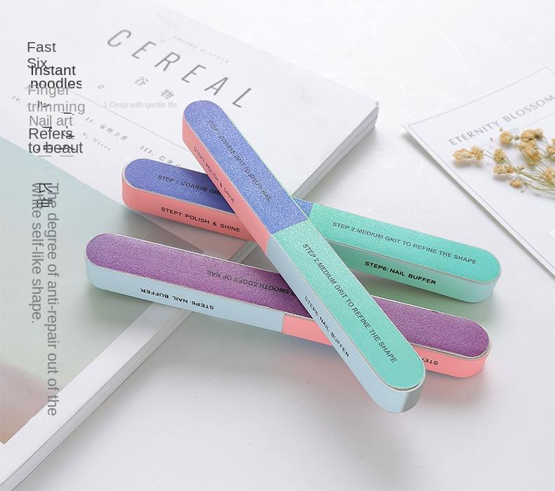 Nail File Sanding Strip 6‑Sided Polishing Buffer Double Sided Nail Grinding File Manicure Tool Nail Polisher for Nail Art #1586