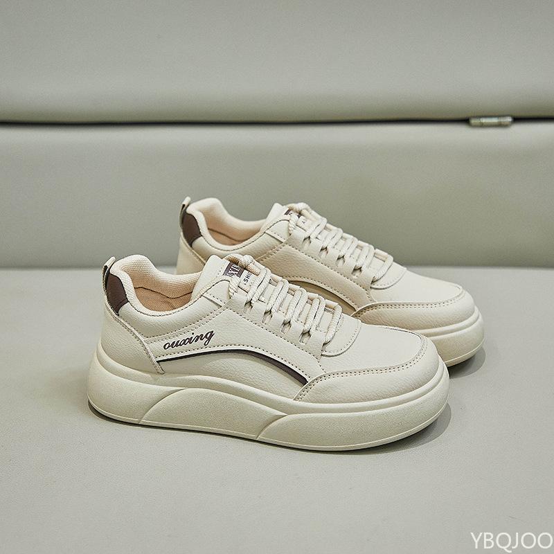 Women's sports shoes for spring autumn casual breathable comfortable  round toe thick sole height increasing women's shoes