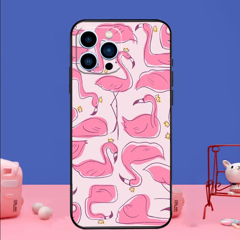 Rosa Roter Flamingo Handyhülle Für iPhone 17 16 15 14 13 11 12 Pro Max Plus 13 12 mini 16e 17 Air Bumper Hülle