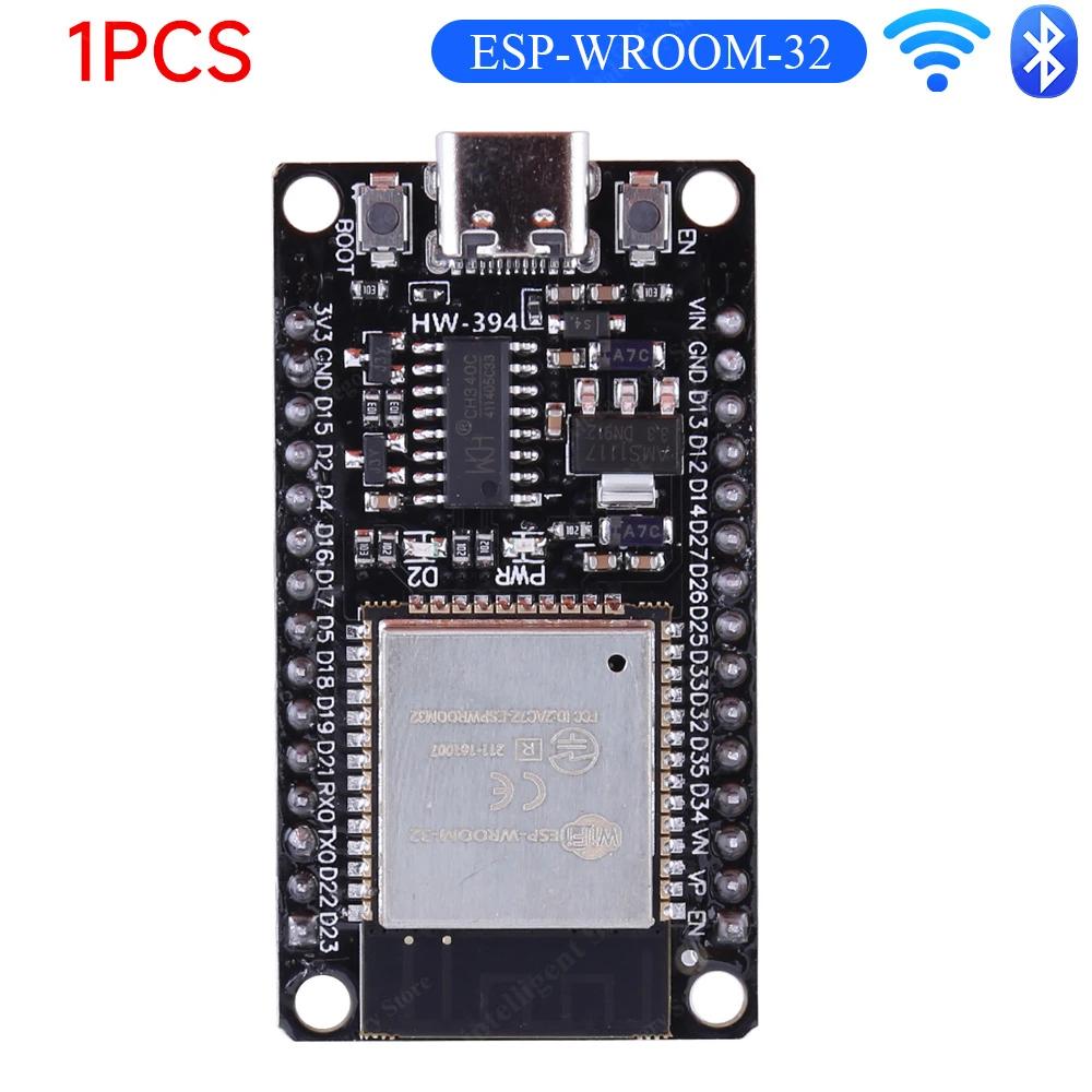 1-10PCS ESP32 WROOM-32 Development Board TYPE-C CH340C/ CP2102 Micro Modules WiFi+BT Ultra-Low Power Dual Core Wireless Modules