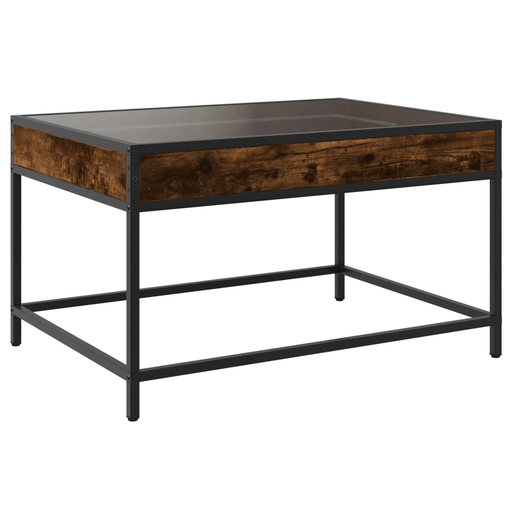 Infinity LED Coffee Table in Smoked Oak 70 x 50 x 41 cm