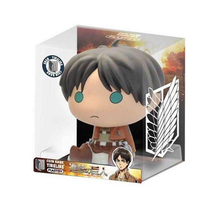 Figurine - ATTACK ON TITAN - Chibi Eren - Mini-Tirelire - 13cm - Multicolore - Enfant