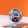 European Wooden Rotating City Fridge Magnet Creative Travel Souvenir Refrigerator Magnet Decoration Gift For Tourists Home Decor