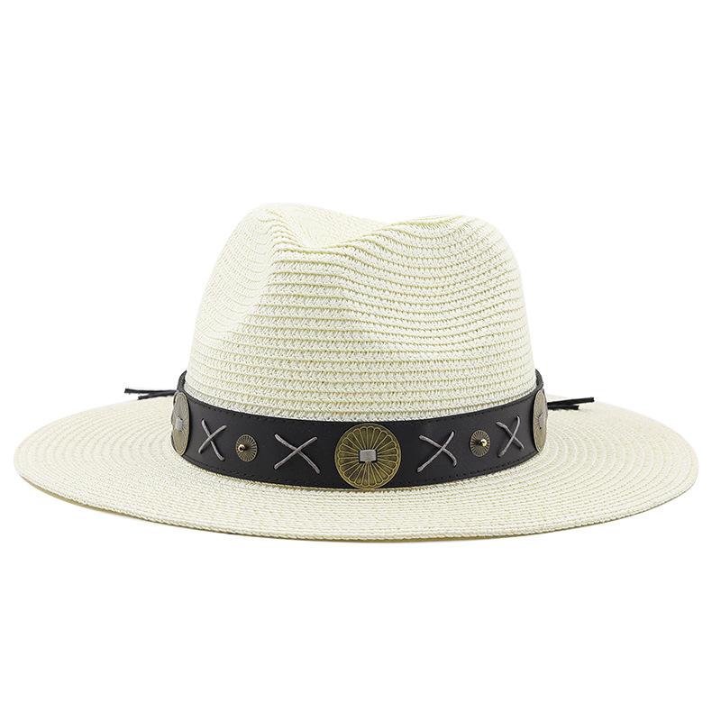 European, American Bohemian style straw hats, spring and summer men's and women's sun hats, sunshade vacation sunscreen straw hats