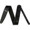 Vegan Leather Strap Black 2.5 Inch Adjustable Guitar Accessory