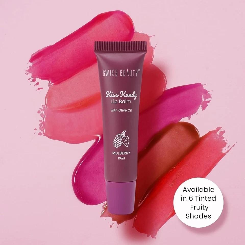 Swiss Beauty Kiss Kandy Lip Balm with Olive Oil Shade - Mulberry, 10ml