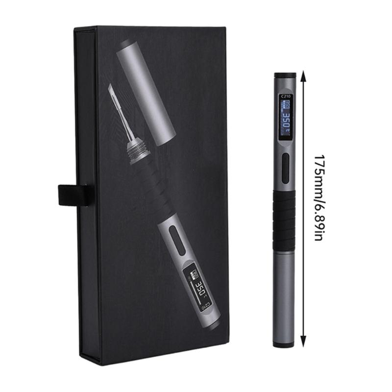 Digital Temperature Control Intelligent Soldering Iron 100W With Aluminum Alloy Construction Anti Slip Grip For DIY Projects