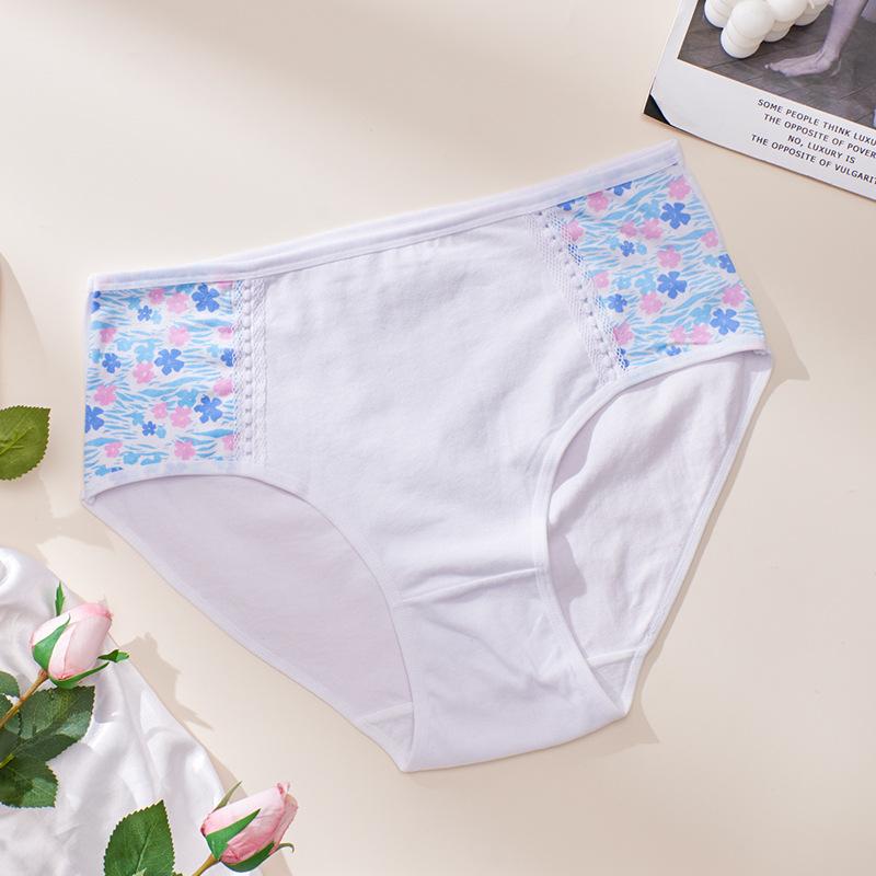 Женское нижнее белье больших размеров CFSC, простое нижнее белье с принтом XL белый