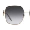 Ferragamo Side Hollow Crystal Decor Metal Square Sunglasses Unisex sunglasses Silver 243SR-738