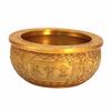 Chinese-Style Feng Shui Treasure Bowl Gold-Colored Decorative with Embossed