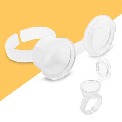 100pcs Pigment Ink   Cup with Lid Kit for Professional Eyelash Extension and Home Use