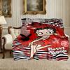 1pc Comfortable Home Print Throw Blanket, Betty Boop Blanket For Bed and Sofa Use, Special Present For Family