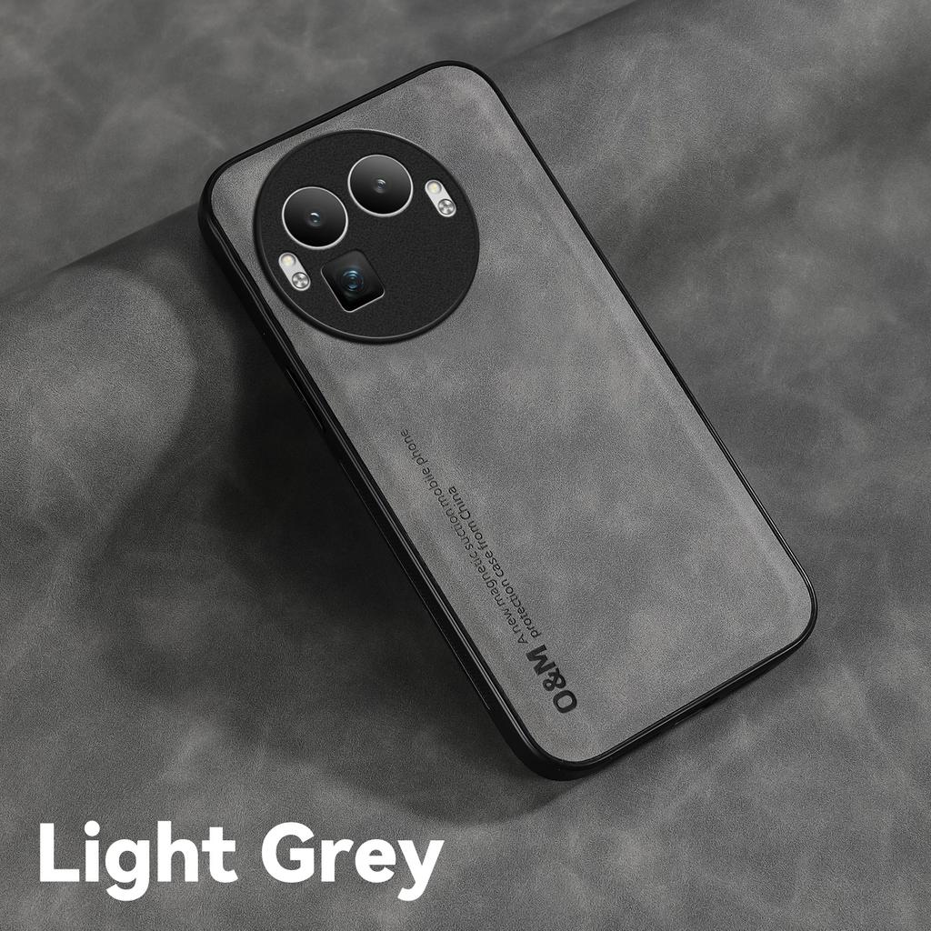 Nubuck Leather Magnetic Case for Realme GT 8 Pro GT8 Protective Cover Shockproof Back Shell Coque Capa Fundas