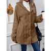Autumn and Winter Women's Hooded Double-sided Fleece Long-sleeved Casual Warm Coat