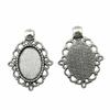 Bezel Connectors For Resin Crafts Fit Oval 13x18mm Photo Glass Dome Frames