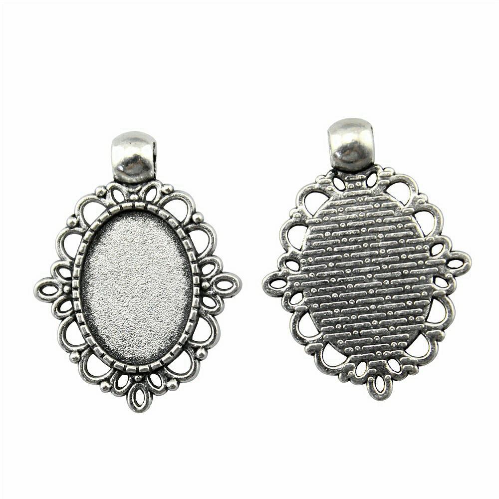 Bezel Connectors For Resin Crafts Fit Oval 13x18mm Photo Glass Dome Frames