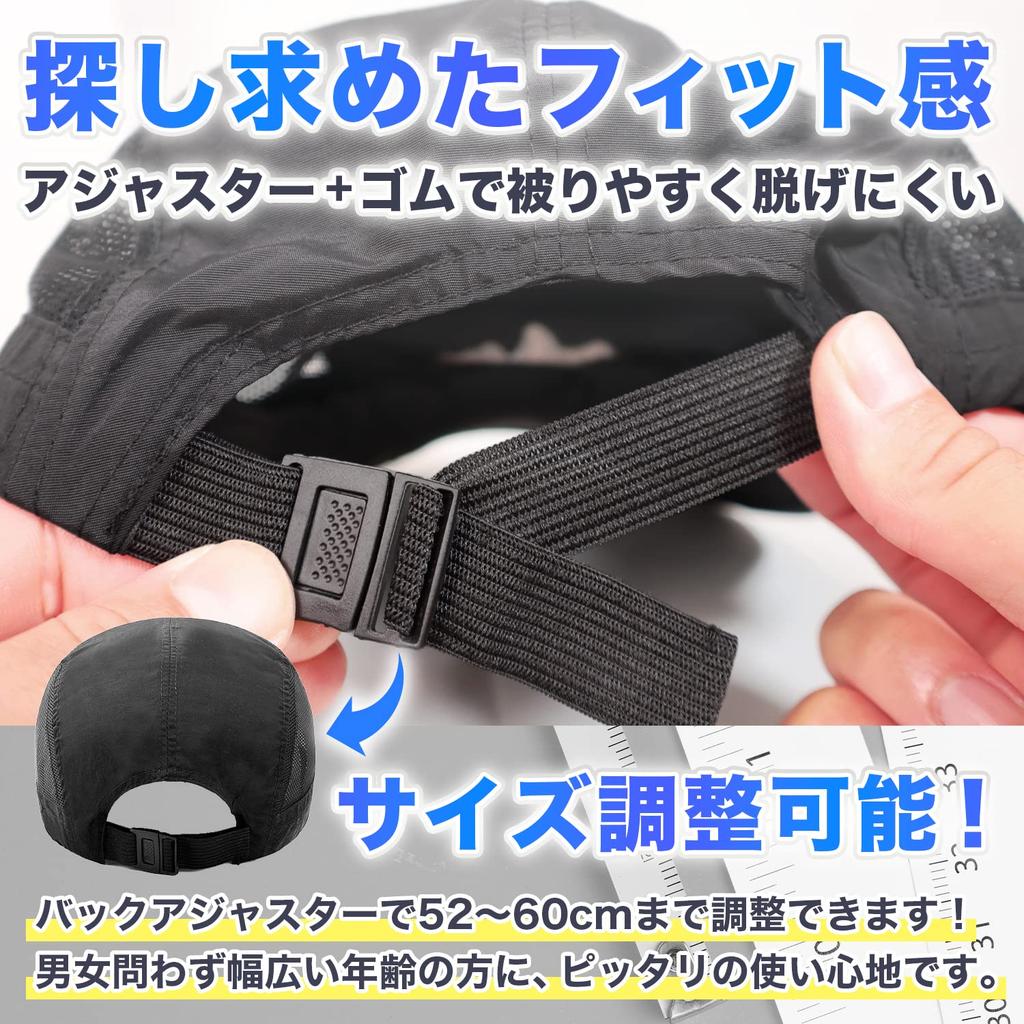 Daction Foldable Running Sports Hat for Men and Perfect for and Sun Protection Cap, Washable, Mesh, Women, Hiking, Baseball, Fishing, Golf, (Navy)