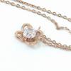 Used Canal 4 Flower Motif 1 Necklace Silver Rose Gold Color